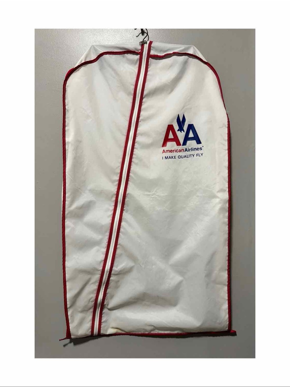 Vintage American Airlines Garment Bag I Make Quality Fly AA Eagle Travel Bag